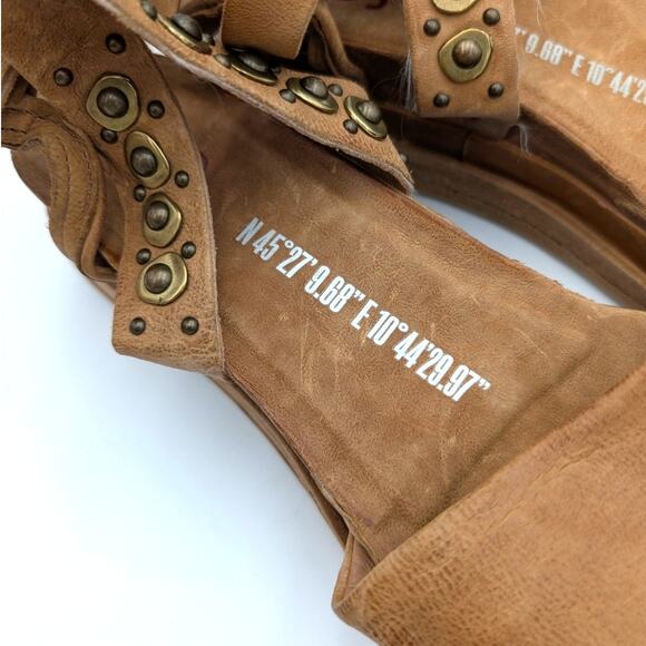 A.S.98 Larkie Strappy Platform Wedge Sandal Women's Brown Size US10 EU41 - Picture 7 of 14